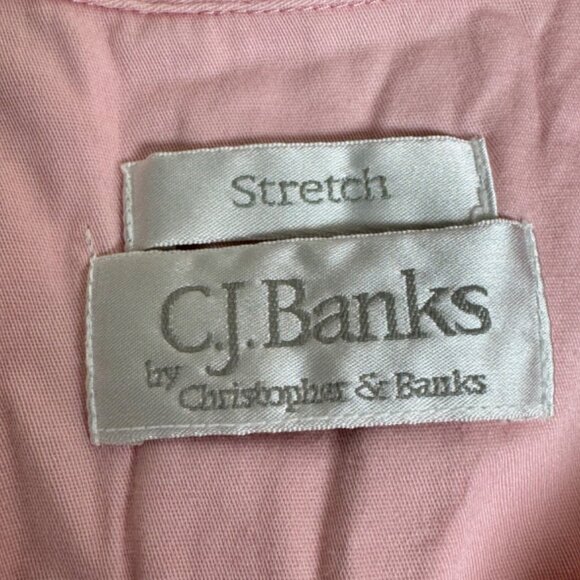 C.J. Banks Pink Stretch Cotton Jacket With Snap Closures - Picture 3 of 6